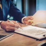 corruption concept ,The contractor provides special compensation to the authorized signatory to the agreement.