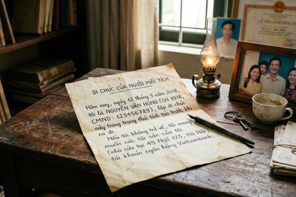 Di chúc của người mất tích