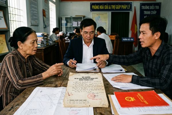 Di chúc để lại quyền sử dụng đất có tranh chấp