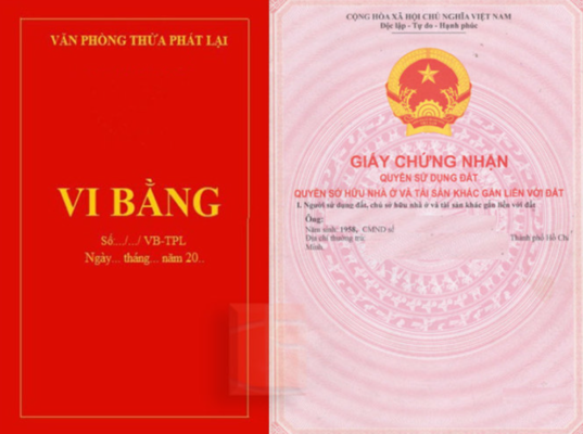 Mua bán nhà đất bằng vi bằng