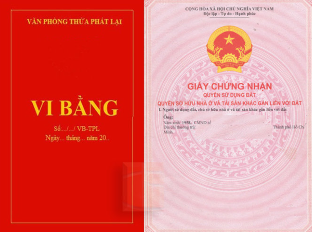 Mua bán nhà đất bằng vi bằng