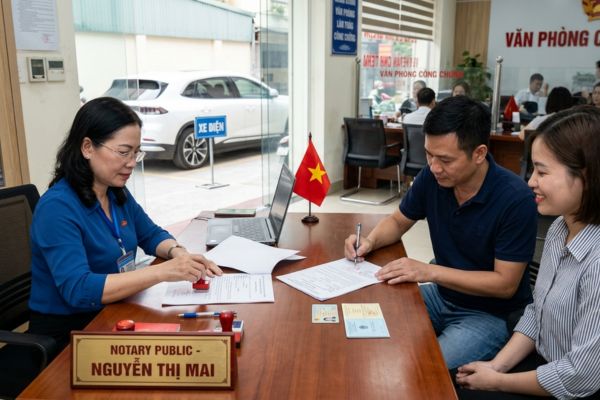 Công chứng hợp đồng mua bán xe điện cỡ trung