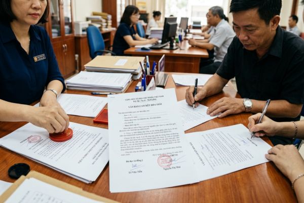 Công chứng văn bản cam kết hòa giải