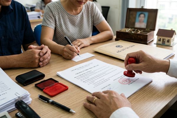 Công chứng văn bản từ chối nhận thừa kế của vợ/chồng