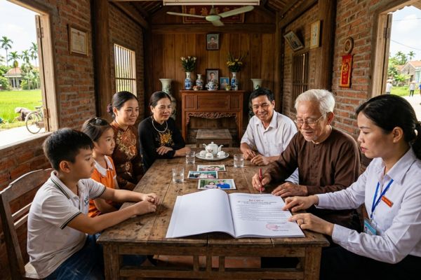 Di chúc để lại quyền sử dụng đất trong vùng nông thôn mới