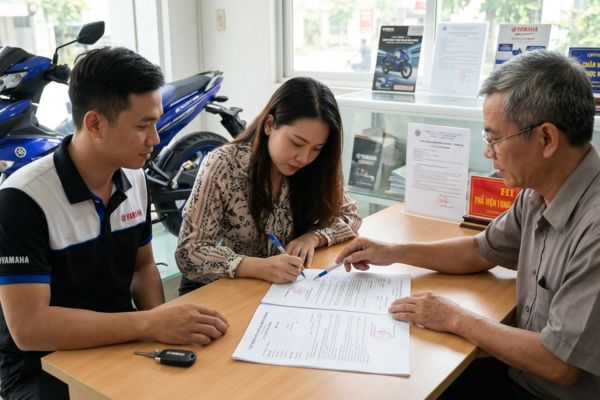 Hợp đồng mua bán xe Yamaha