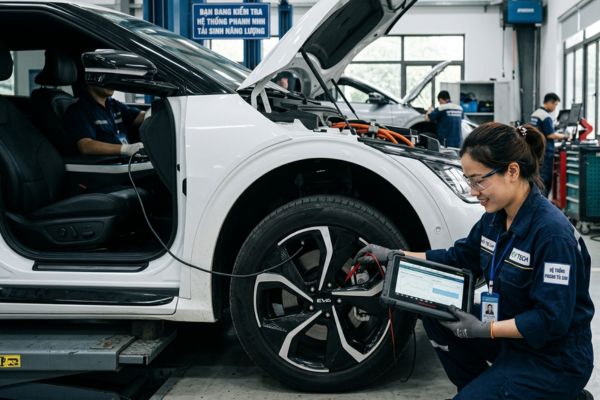 Kiểm tra hệ thống phanh tái sinh năng lượng của xe