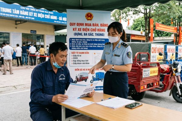 Quy định về mua bán xe điện chở hàng
