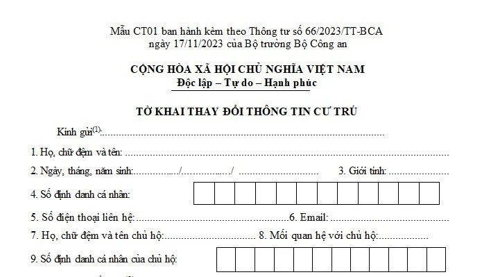 đăng ký tạm vắng