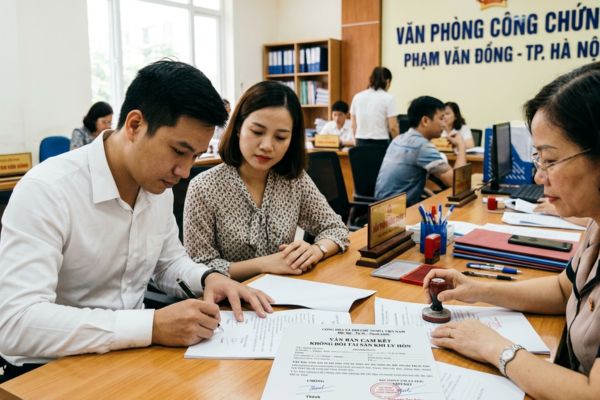 Công chứng cam kết không đòi tài sản khi ly hôn