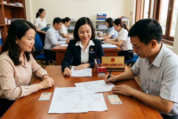 Công chứng thỏa thuận về việc chia tài sản chung theo giá trị