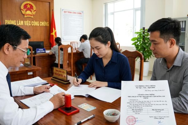 Công chứng thỏa thuận về việc thay đổi mức cấp dưỡng con chung