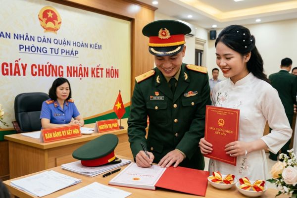 Đăng ký kết hôn khi một bên thuộc lực lượng vũ trang