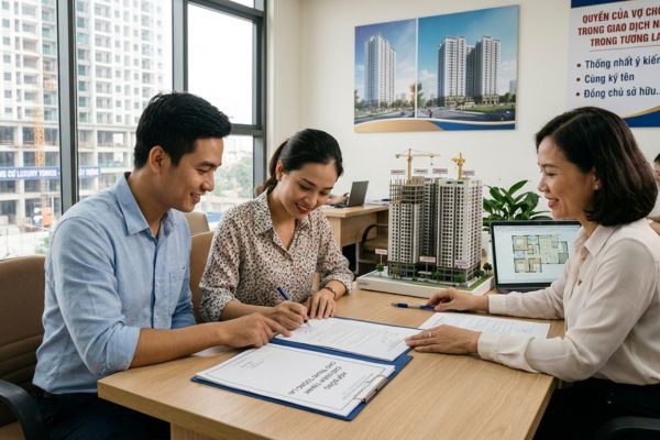 Quyền của vợ chồng trong việc cho thuê nhà ở hình thành trong tương lai