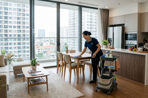 Mua nhà căn hộ có dịch vụ dọn phòng hàng ngày