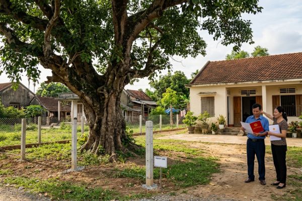 Mua nhà đất có sổ đỏ nhưng đất có cây cổ thụ