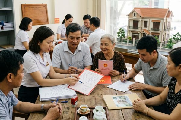 Mua nhà đất có sổ đỏ nhưng đứng tên nhiều người