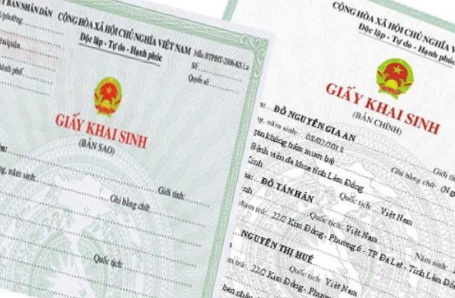Làm Giấy khai sinh cho con