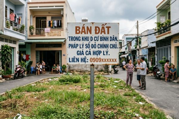 Bán đất trong khu dân cư bình dân: Pháp lý, giá cả và cộng đồng