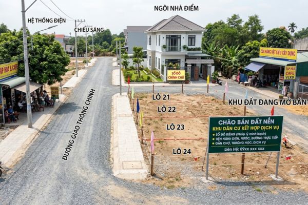 Bán đất trong khu dân cư kết hợp dịch vụ: Pháp lý và tiện nghi
