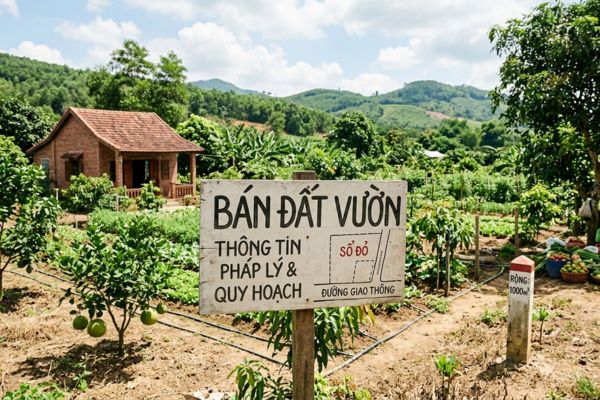 Bán đất vườn: Pháp lý, quy hoạch và các yếu tố ảnh hưởng