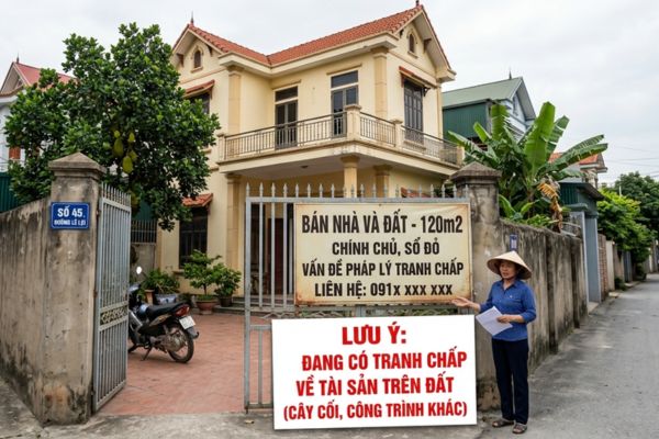 Bán nhà có tranh chấp về tài sản gắn liền với đất: Pháp lý
