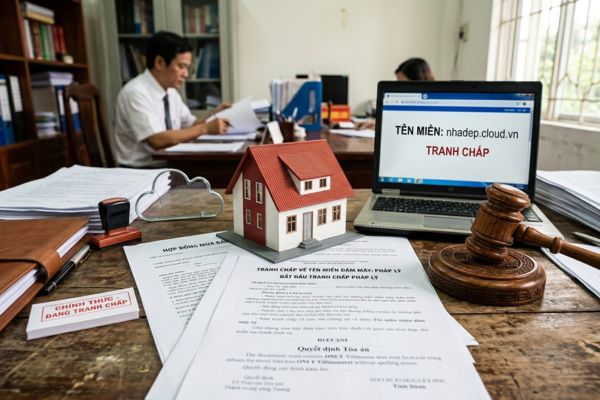 Bán nhà có tranh chấp về tên miền đám mây: Pháp lý