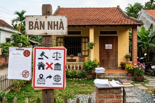 Bán nhà có tranh chấp về tên miền trung tâm chia sẻ: Pháp lý