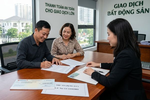 Bán nhà thanh toán bằng séc hoặc tín dụng thư (LC): Giải pháp an toàn cho giao dịch lớn
