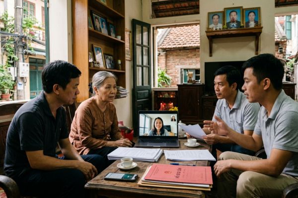 Bán nhà thừa kế có thành viên gia đình đang ở nước ngoài không thể về Việt Nam