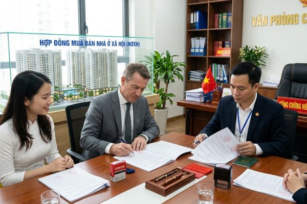 Công chứng hợp đồng mua bán Nhà ở xã hội (NƠXH) cho người nước ngoài là nhà đầu tư