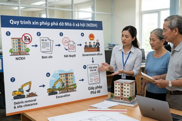 Quy trình xin phép phá dỡ Nhà ở xã hội (NƠXH)