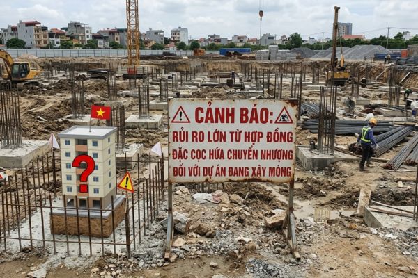 Rủi ro từ các "Hợp đồng đặt cọc hứa chuyển nhượng" đối với dự án Nhà ở xã hội đang xây móng
