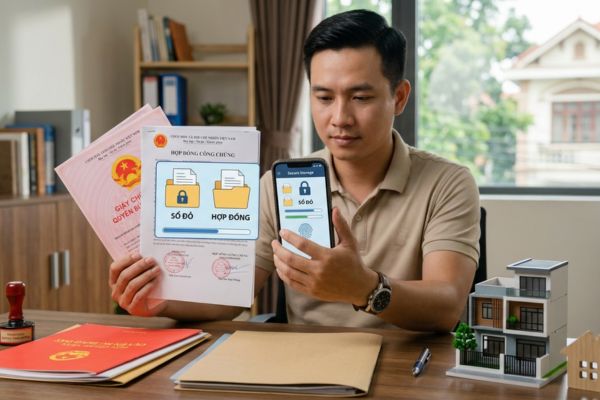 Cách lưu trữ hồ sơ công chứng đất an toàn trên smartphone