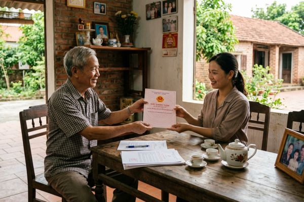 Cho tặng nhà đất giữa bố chồng và con dâu: Hướng dẫn chứng minh để miễn thuế trước bạ