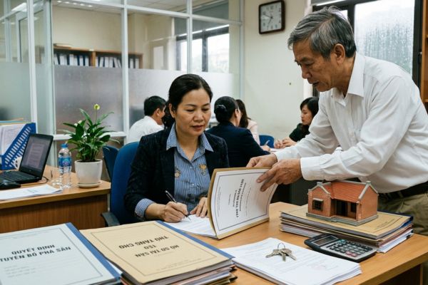 Cho tặng nhà đất nhưng bên nhận tặng cho đang làm thủ tục phá sản cá nhân