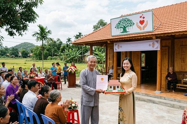 Cho tặng quyền sử dụng đất làm trung tâm dưỡng lão từ thiện