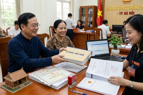 Cho tặng tài sản là cổ phiếu, trái phiếu: Quy trình công chứng và xác nhận sở hữu