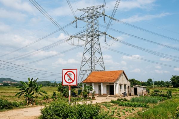Đất dính đường điện cao thế 220kV đi qua: Hạn chế xây dựng