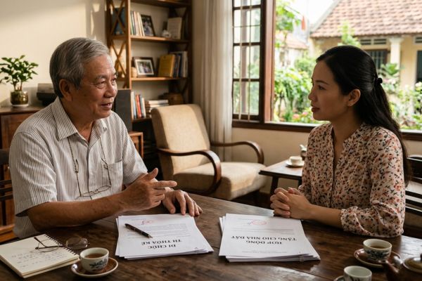 Nên lập di chúc thừa kế hay làm hợp đồng tặng cho nhà đất ngay khi còn sống?