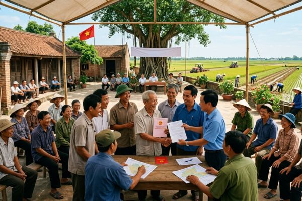 Tặng cho quyền sử dụng đất nông nghiệp kết hợp dồn điền đổi thửa