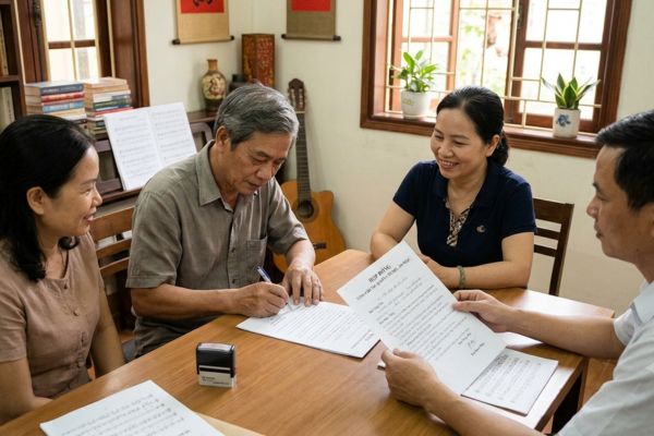 Tặng cho tài sản là tác quyền âm nhạc, văn học: Quy trình lập hợp đồng chuẩn