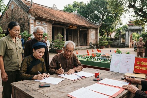 Thủ tục cho tặng quyền sở dụng đất làm cơ sở tôn giáo, nhà thờ họ