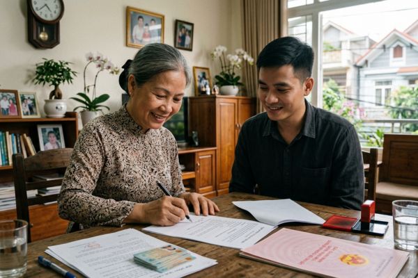 Thủ tục tặng cho nhà đất cho con nuôi thực tế chưa có đăng ký nhận nuôi