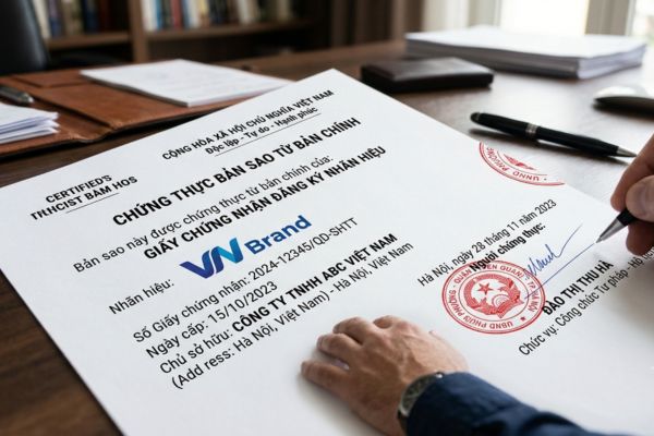 Chứng thực bản sao Giấy chứng nhận đăng ký nhãn hiệu hàng hóa