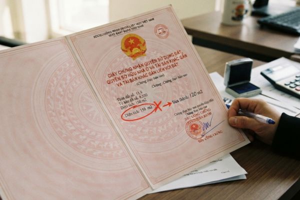Chứng thực bản sao Giấy chứng nhận quyền sử dụng đất dính lỗi sai diện tích