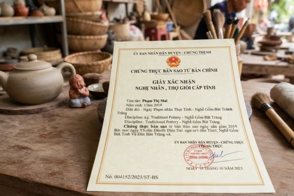 Chứng thực bản sao Giấy xác nhận là nghệ nhân, thợ giỏi cấp tỉnh