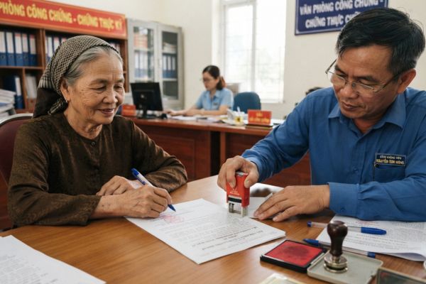 Chứng thực chữ ký trên bản cam kết không khiếu nại sau khi nhận di sản thừa kế