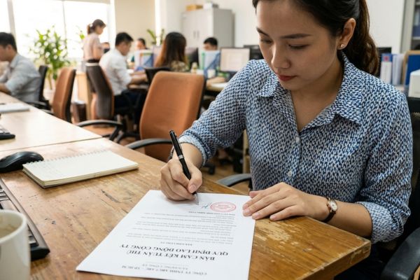 Chứng thực chữ ký trên bản cam kết tuân thủ quy định lao động công ty