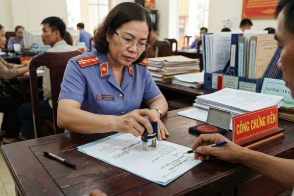 Chứng thực chữ ký trên đơn xin bảo lĩnh cho người bị tạm giam